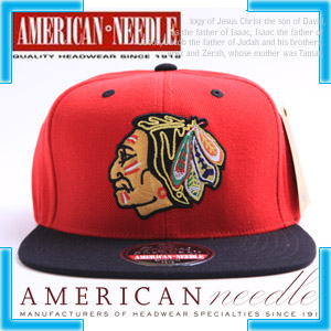 [American Needle] 아메리칸 니들 아이스하키팀 Stan MIKITA NFL Snapback Hat # RED/BLACK