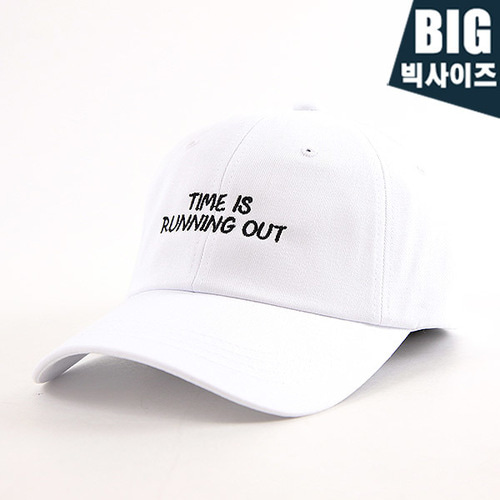 TIME IS RUNNING OUT 빅사이즈 볼캡 화이트