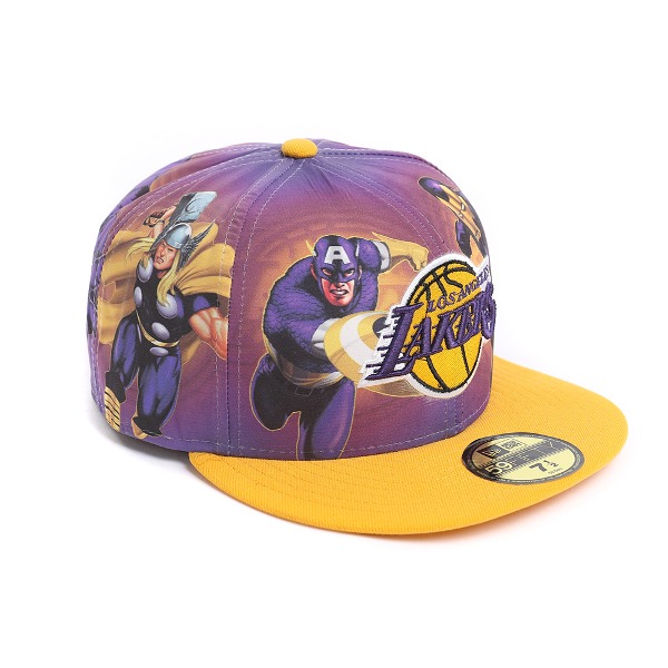 [NEWERA]  2012 MARVEL x NBA CROWN OVER 59FIFTY 뉴에라 # Los Angeles Lakers